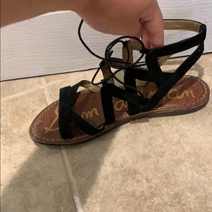Sam Edelman black lace up sandals